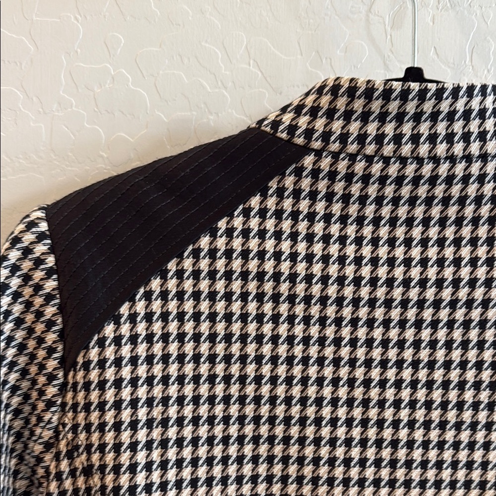 White House Black Market Houndstooth Zip-Up Jacket size 14 - Picture 11 of 13